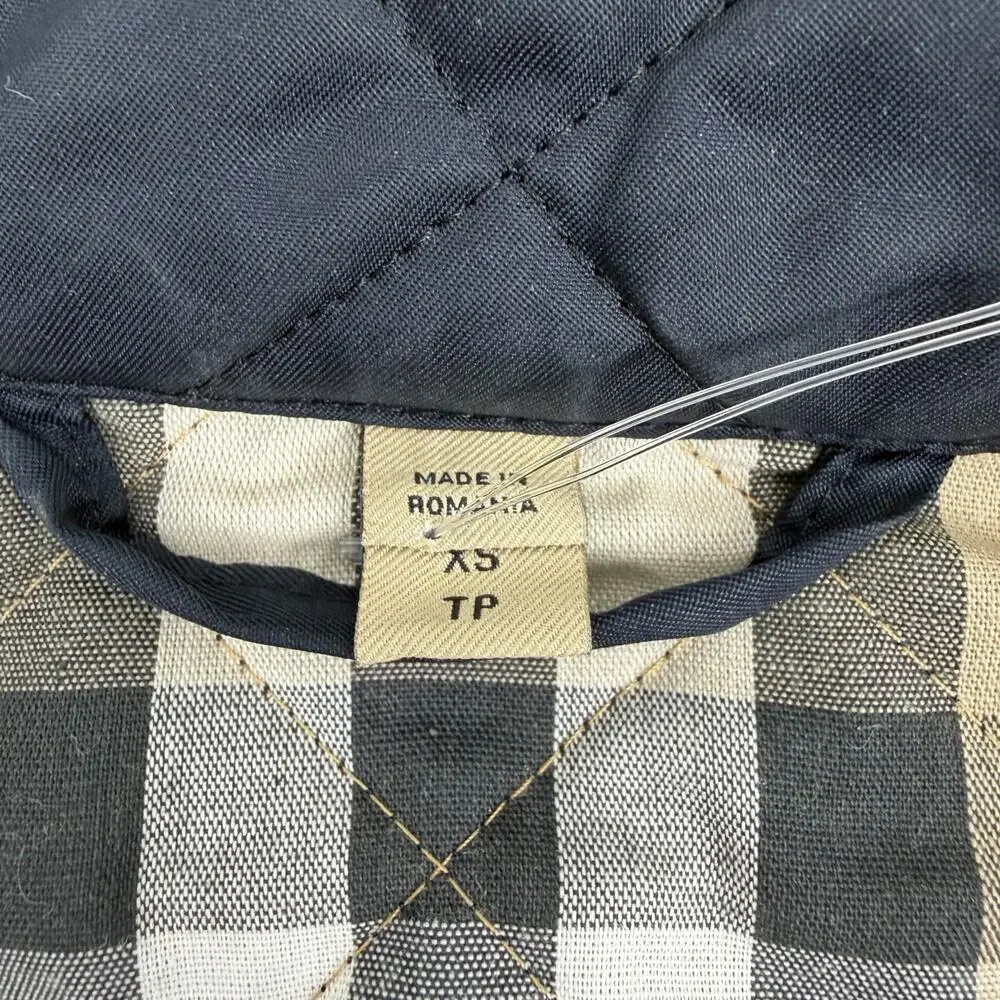 Burberry Ashurst Diamond Quilted Jacket Check Lining Dark Blue Size XS - Picture 11 of 14